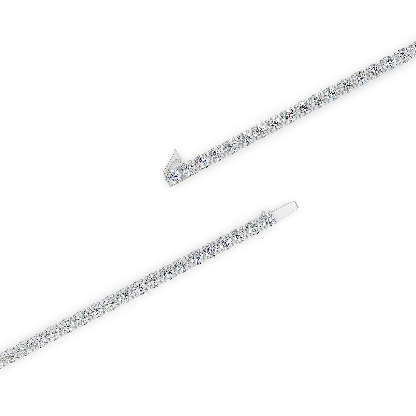 Classic 20 Carat Tennis Bracelet in 18K White Gold