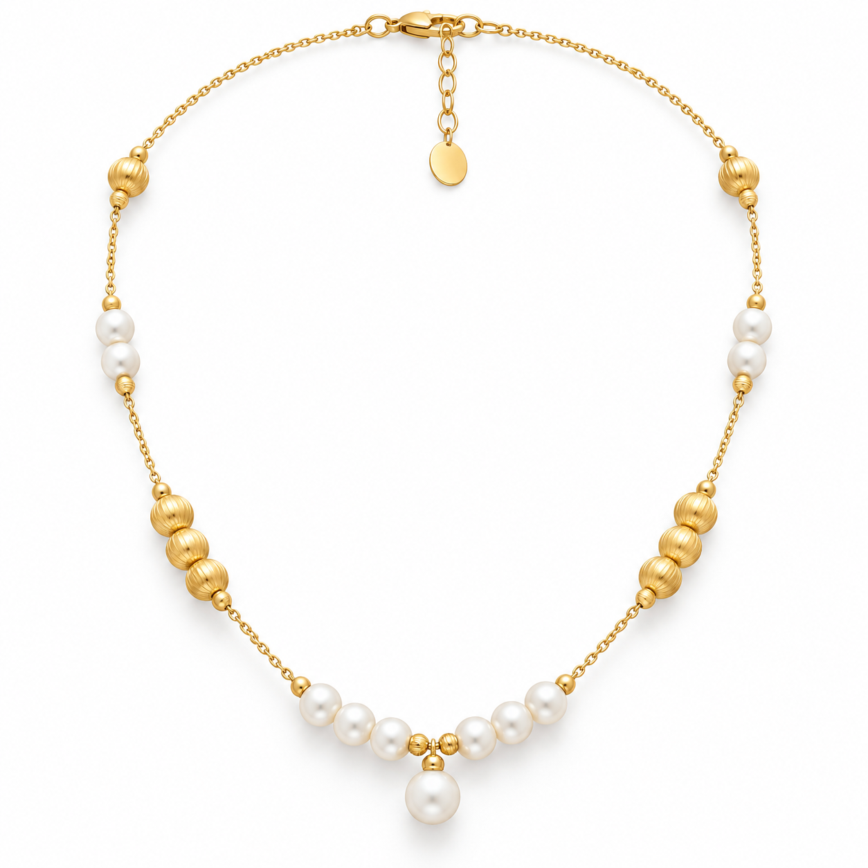 アクセサリー chieko+ rhythm pearl necklace Pearl Rhythm Necklace in 18K Yellow Gold | Liali Jewellery