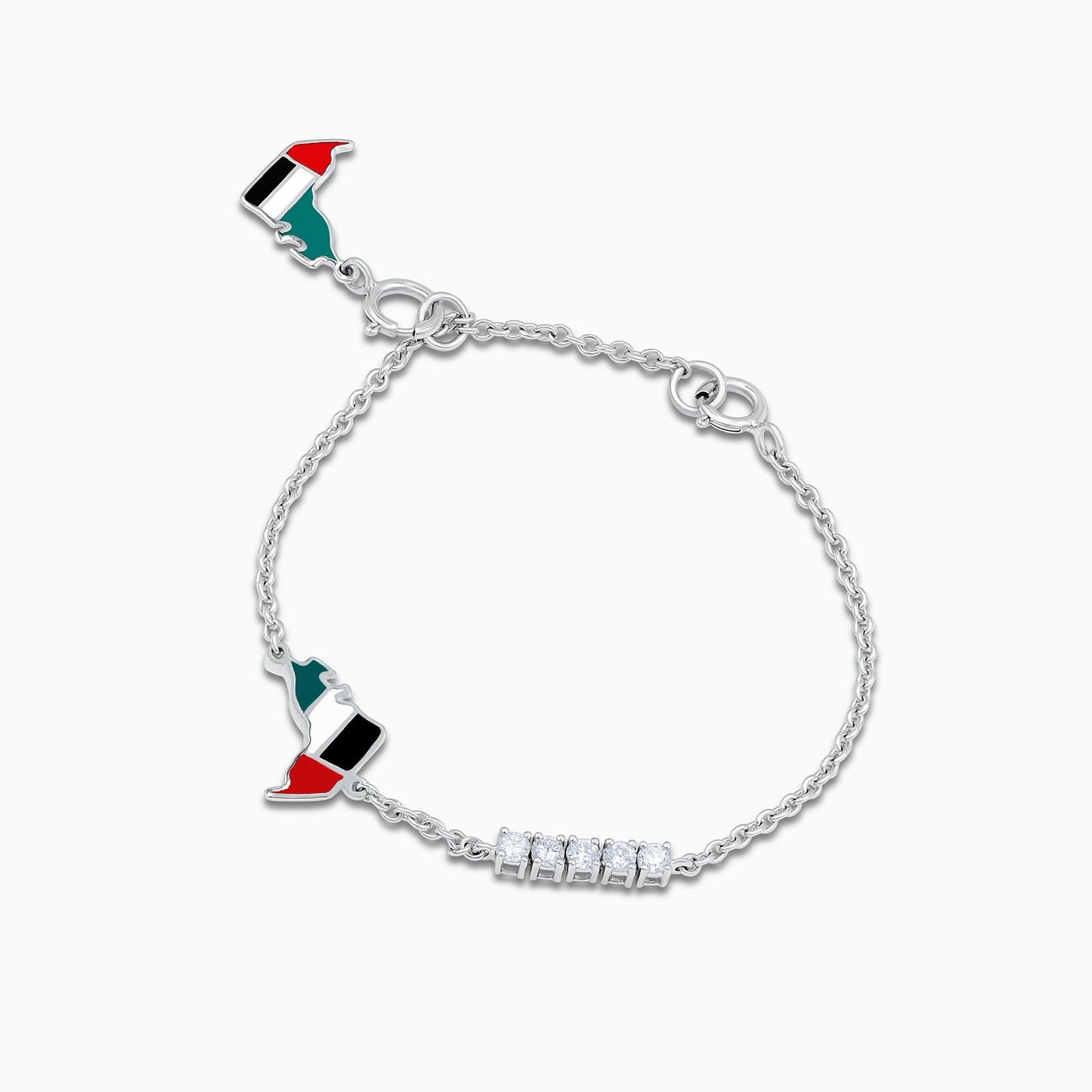Emirates Pride Diamond Bracelet in 18K White Gold
