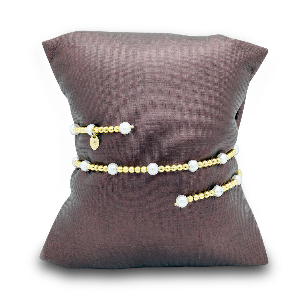 Sakura Golden Stream Pearl Bangle
