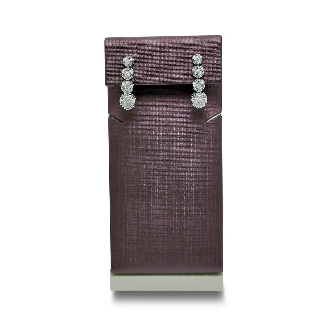 Tennis Graduated Diamond Drop Earrings