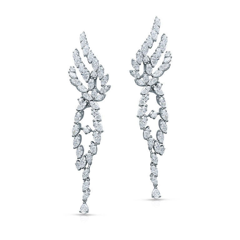 Red Carpet Timeless Grace: Diamond Hanging Earrings