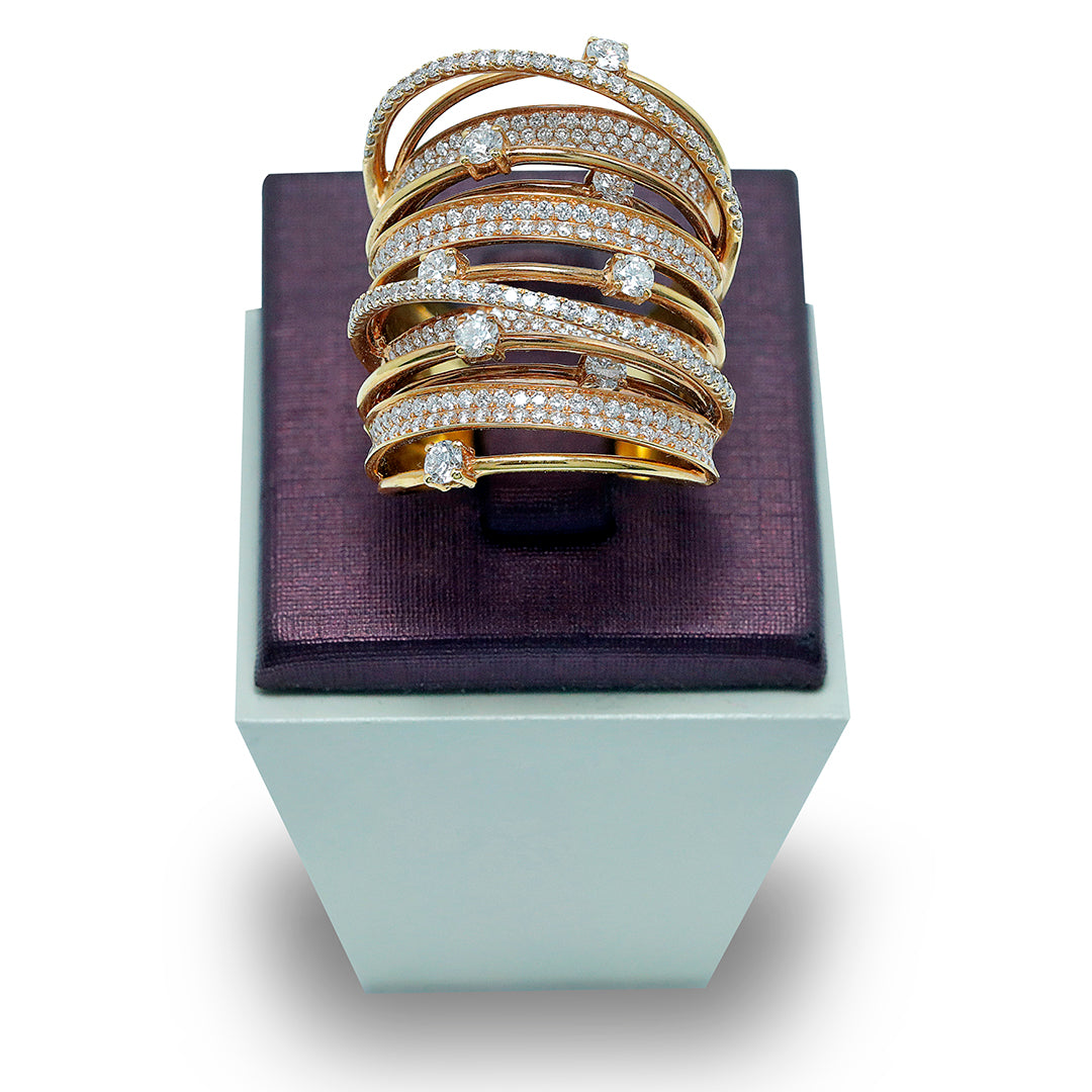 Midnight Rose Pave Diamond Band