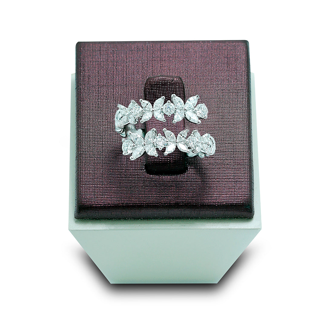 Red Carpet Round and Marquise Diamond Overlap Ring