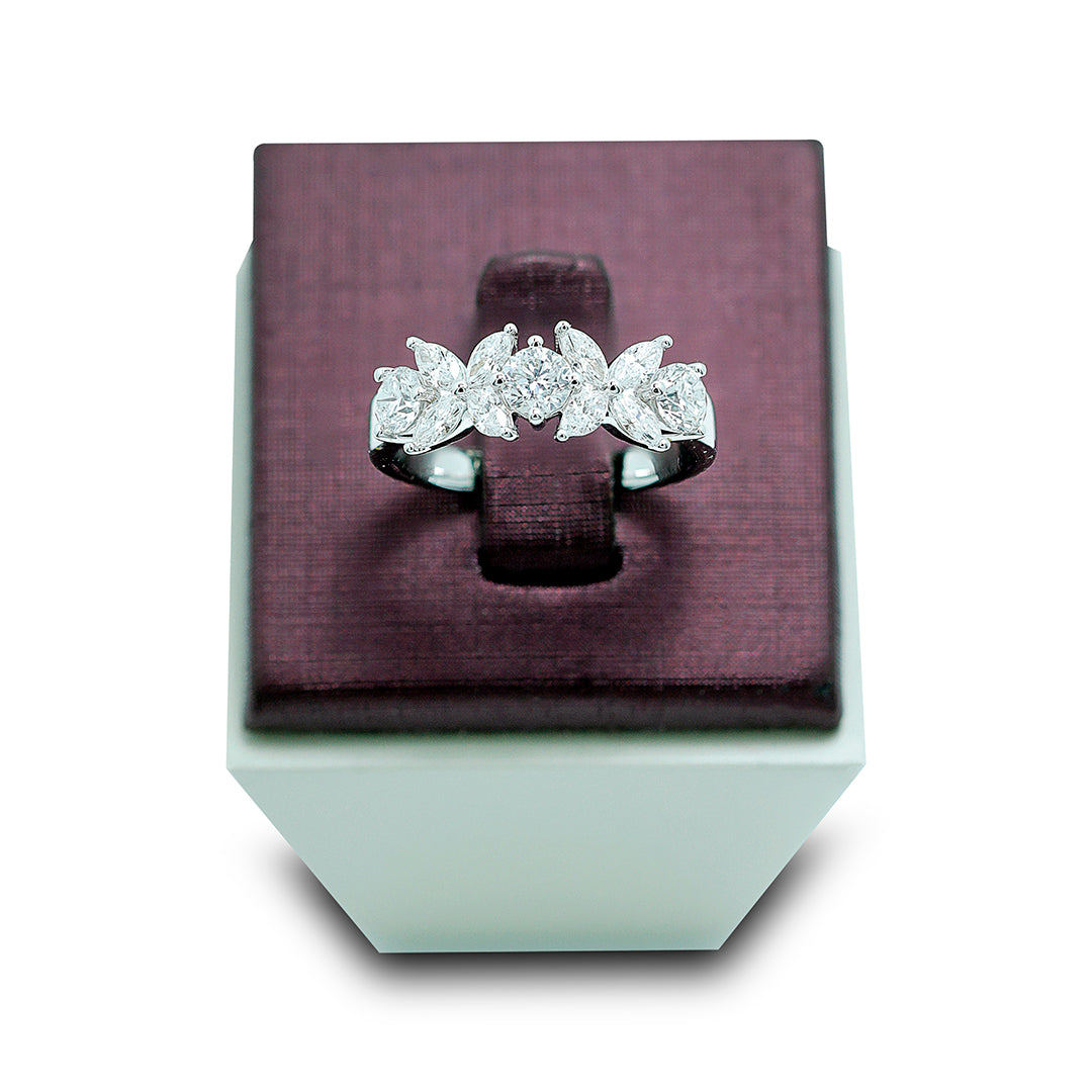 Red Carpet Half Eternity Round and Marquise Diamond Ring - Large