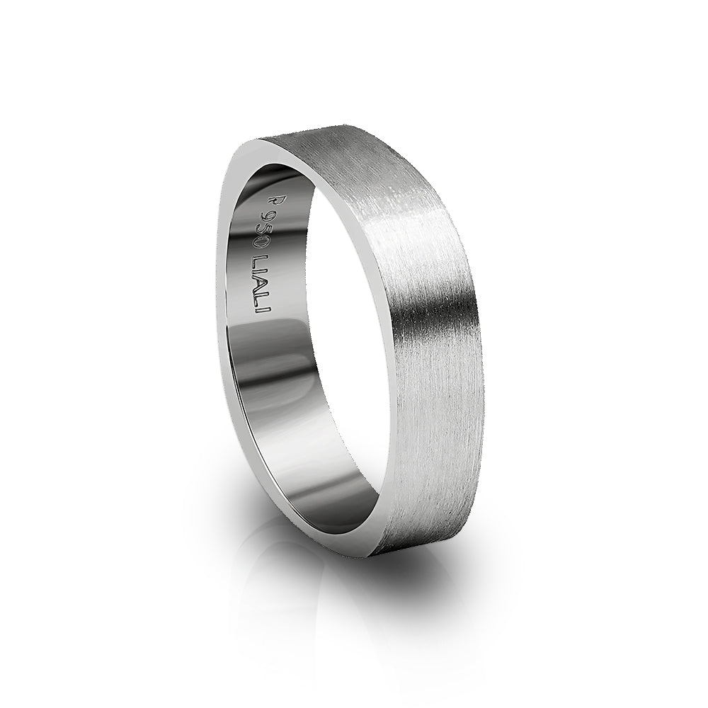 Men's Satin Finish Platinum Ring