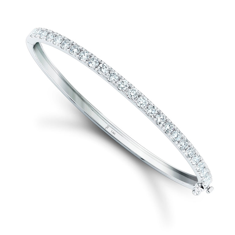 Endless Shine Half Eternity Diamond Bangle - Regular