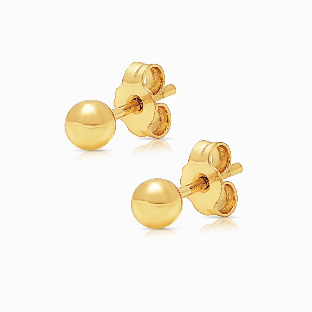Simple Ball Stud Earring in 18K Yellow Gold - Small