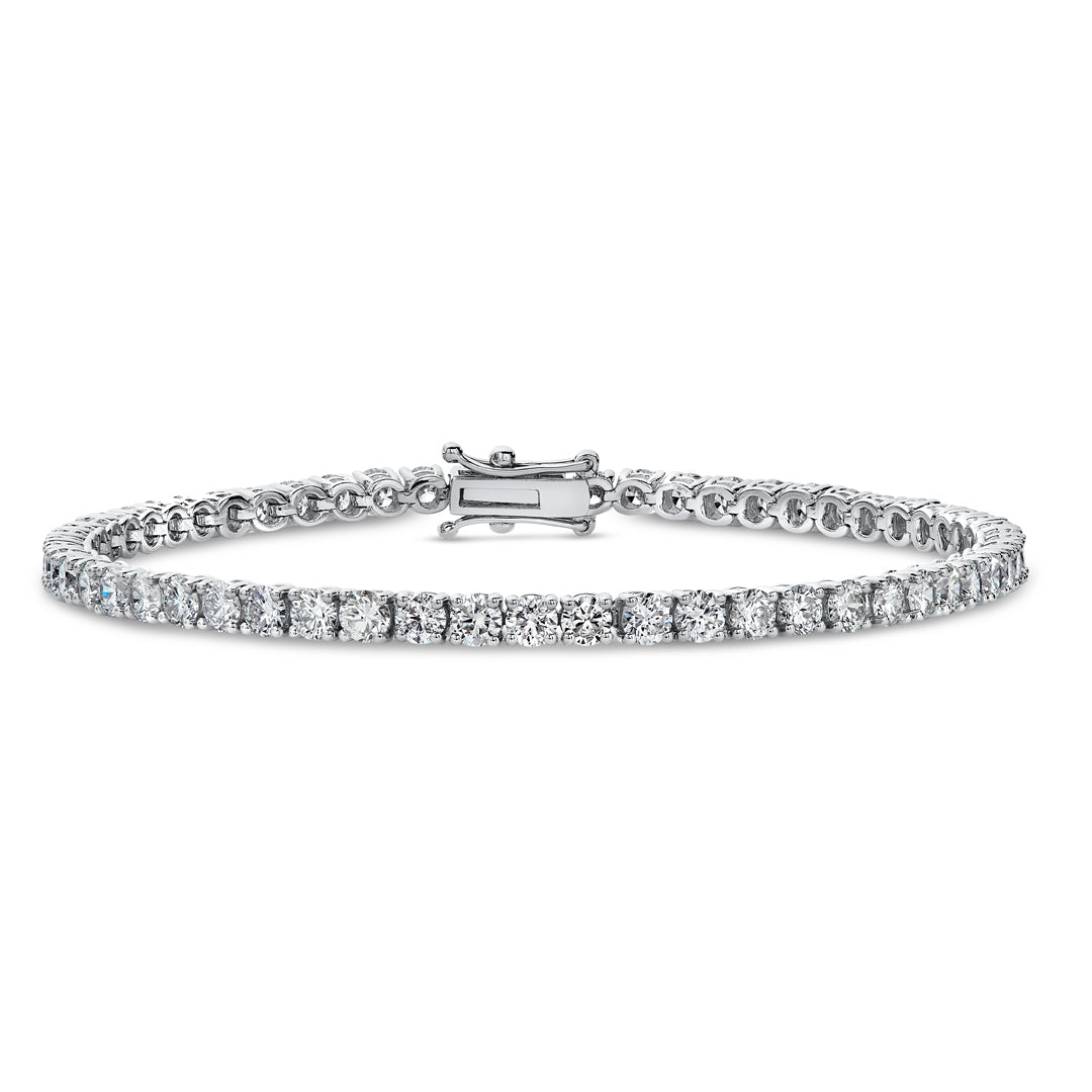 4 Carat Classic 4 Prongs Solitaire Tennis Bracelet