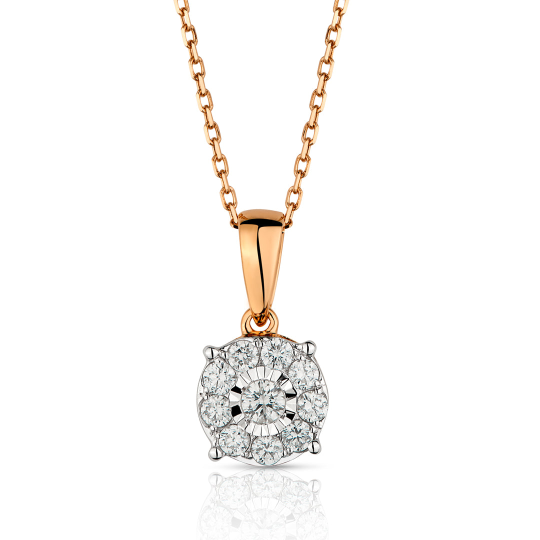 Memories Daily wear diamond pendant in 18K rose gold-2