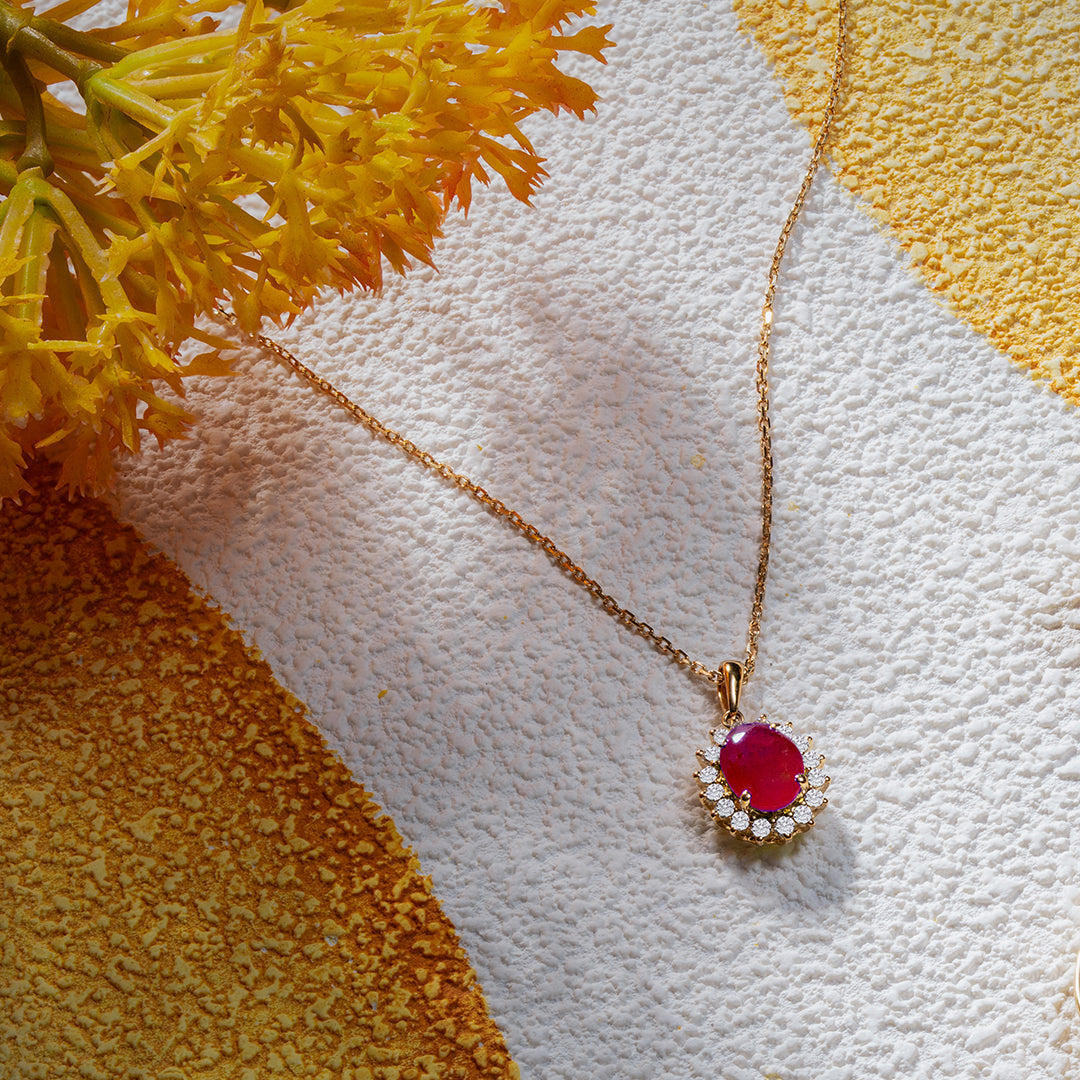 Precious Ruby Diamond Pendant (Large)