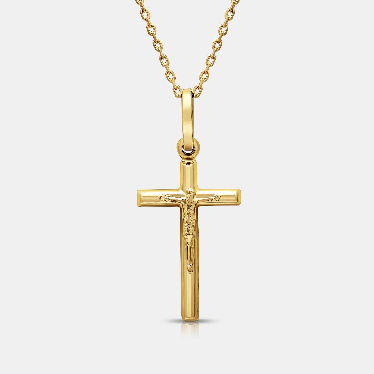 Crucifix Pendant in 18K Yellow Gold