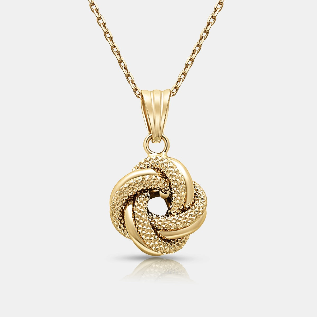 Infinity Knot Pendant in 18K Yellow Gold