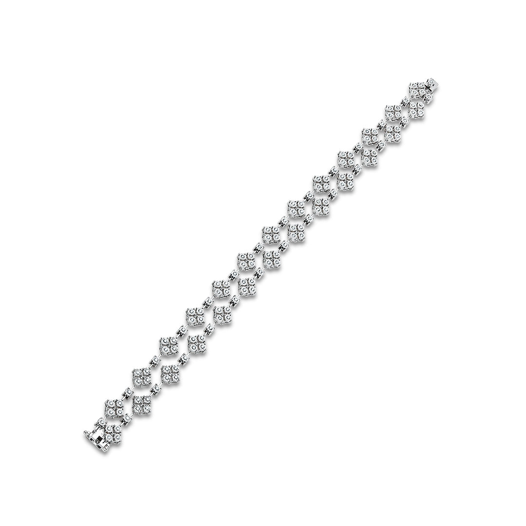 Classic Pear drop Bracelet in Gold and Diamonds as part of wedding set