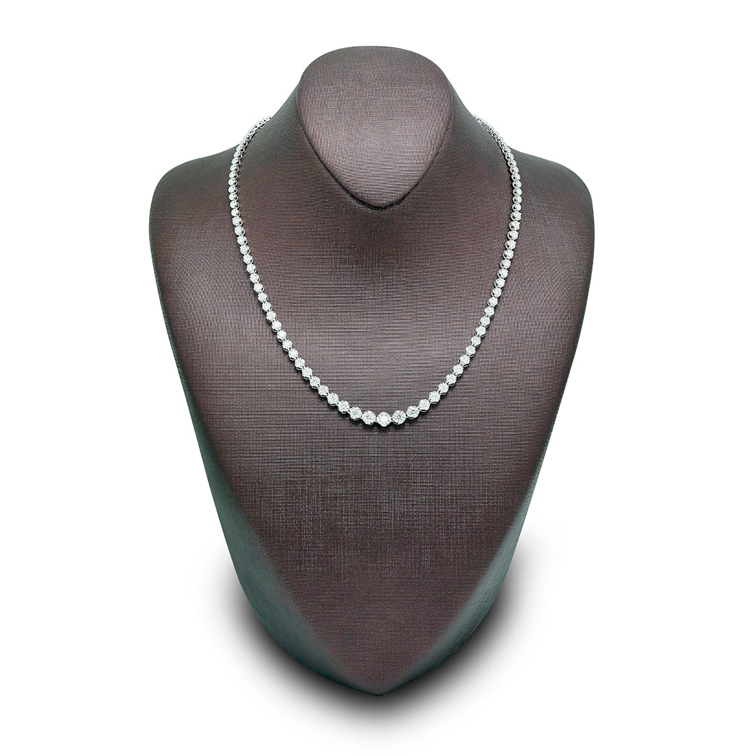 2.5 Carat Diamond Tiger Prong Tennis Necklace