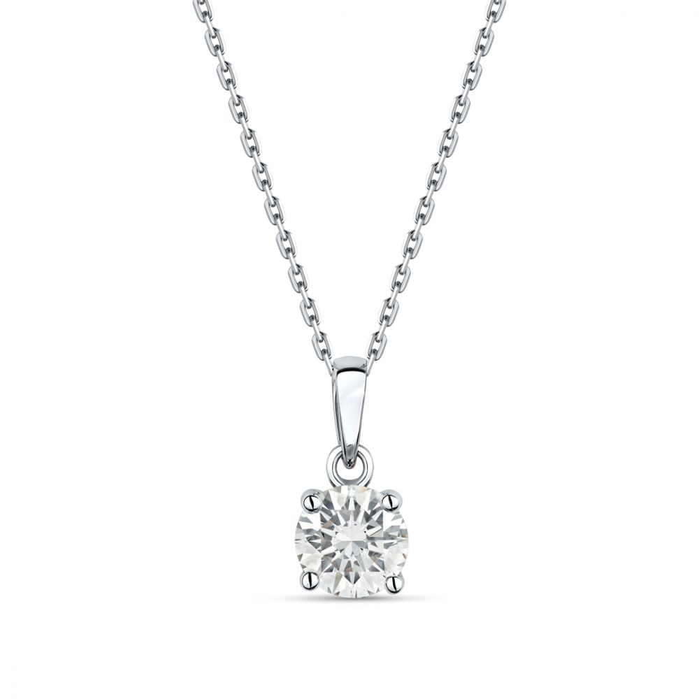 Carat Natural Round Diamond Solitaire Pendant – LialiJewellery