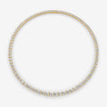 Graduated Classic 10 Carat Tennis Necklace in 18K Yellow Gold