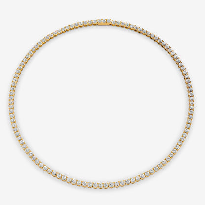 Non Graduated Classic 45 Carat Tennis Necklace in 18K Yellow Gold