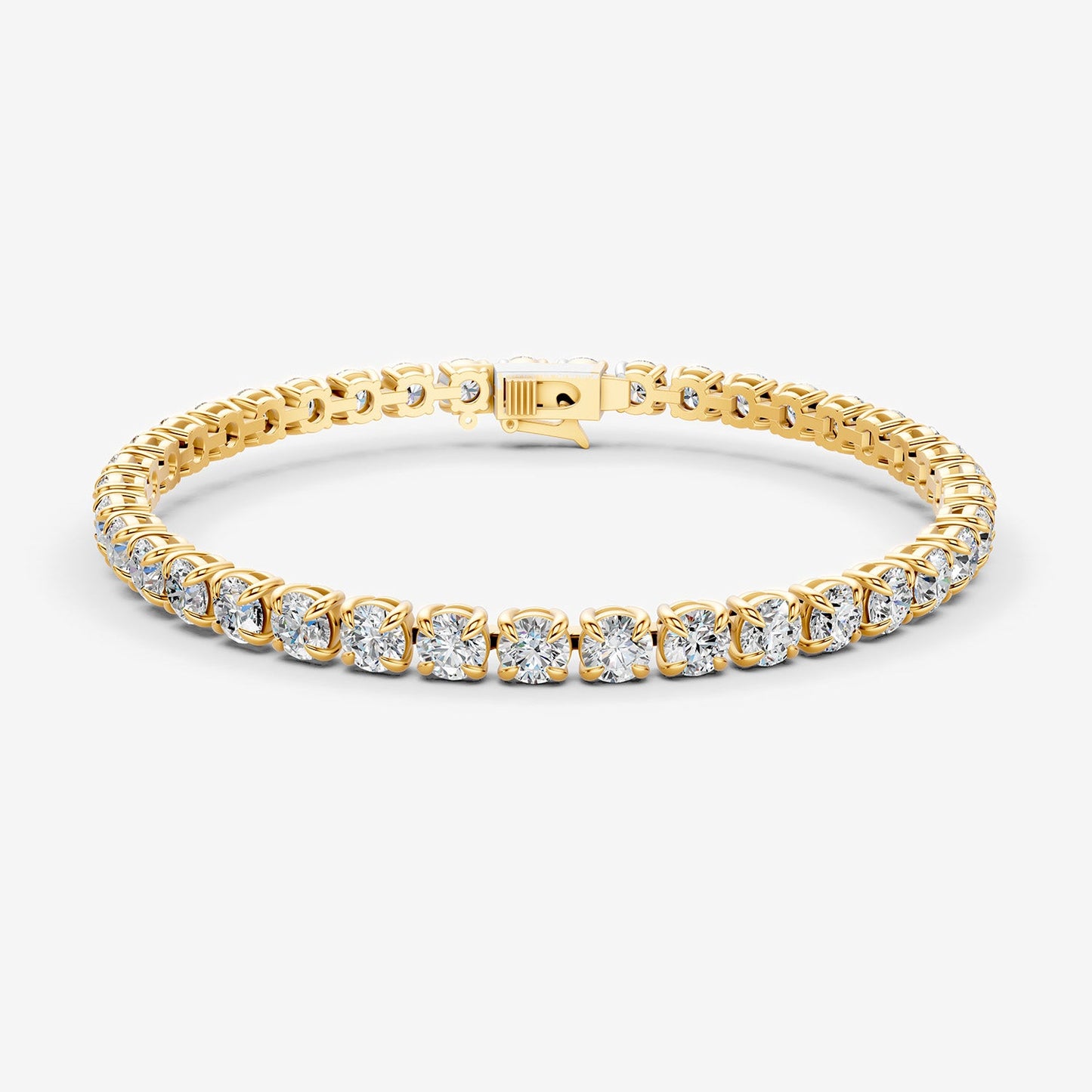 Classic 20 Carat Tennis Bracelet in 18K Yellow Gold