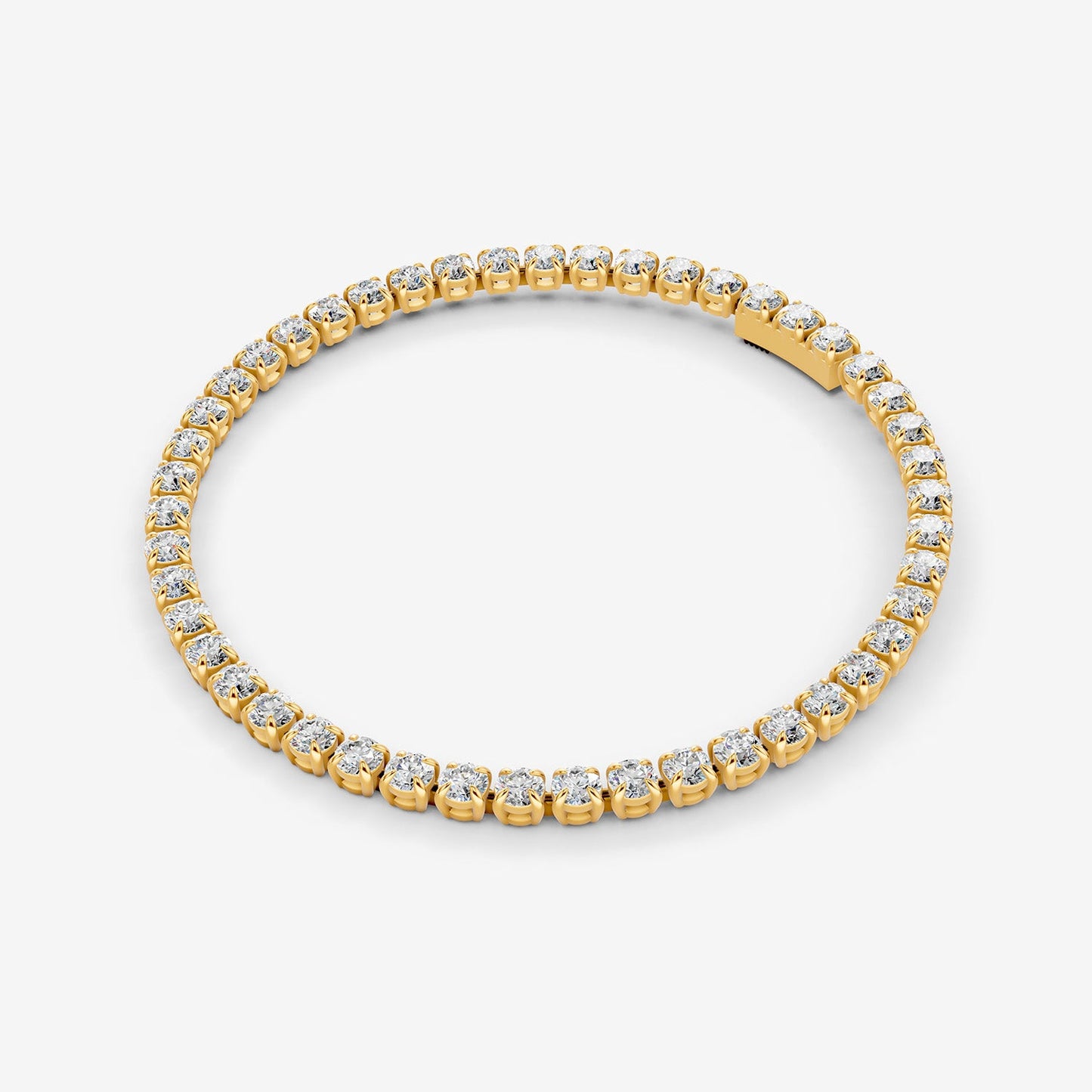 Classic 5 Carat Tennis Bracelet in 18K Yellow Gold