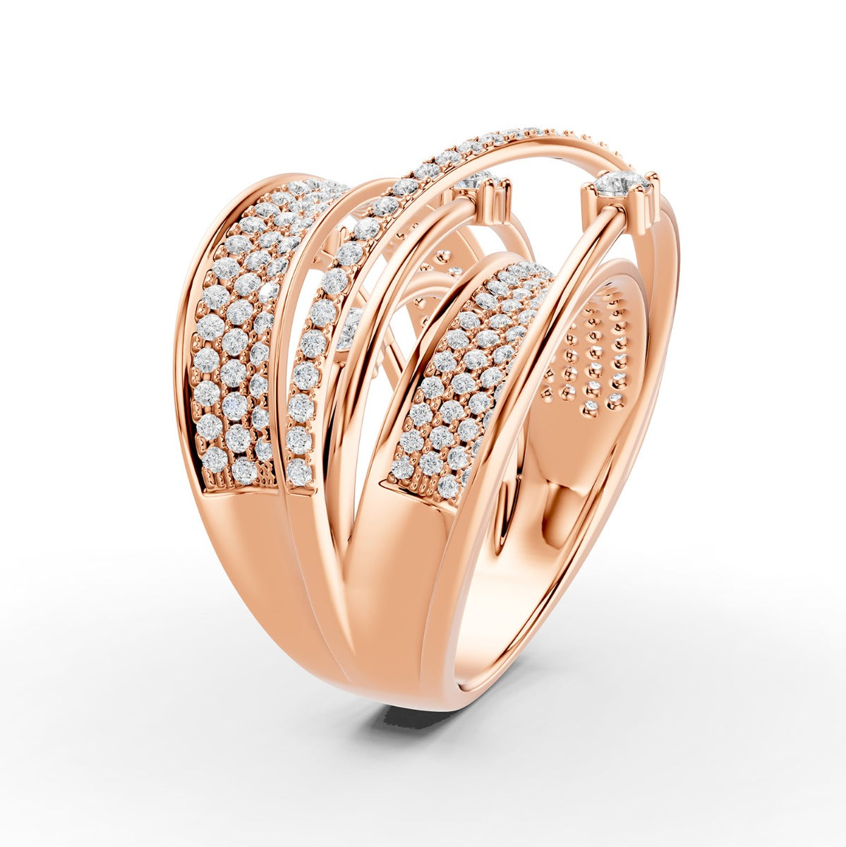 Midnight Rose Diamond Ring - Large