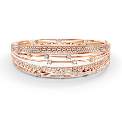 Midnight Rose Diamond Bangle - Large