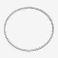 Graduated Classic 7.5 Carat Tennis Necklace in 18K White Gold
