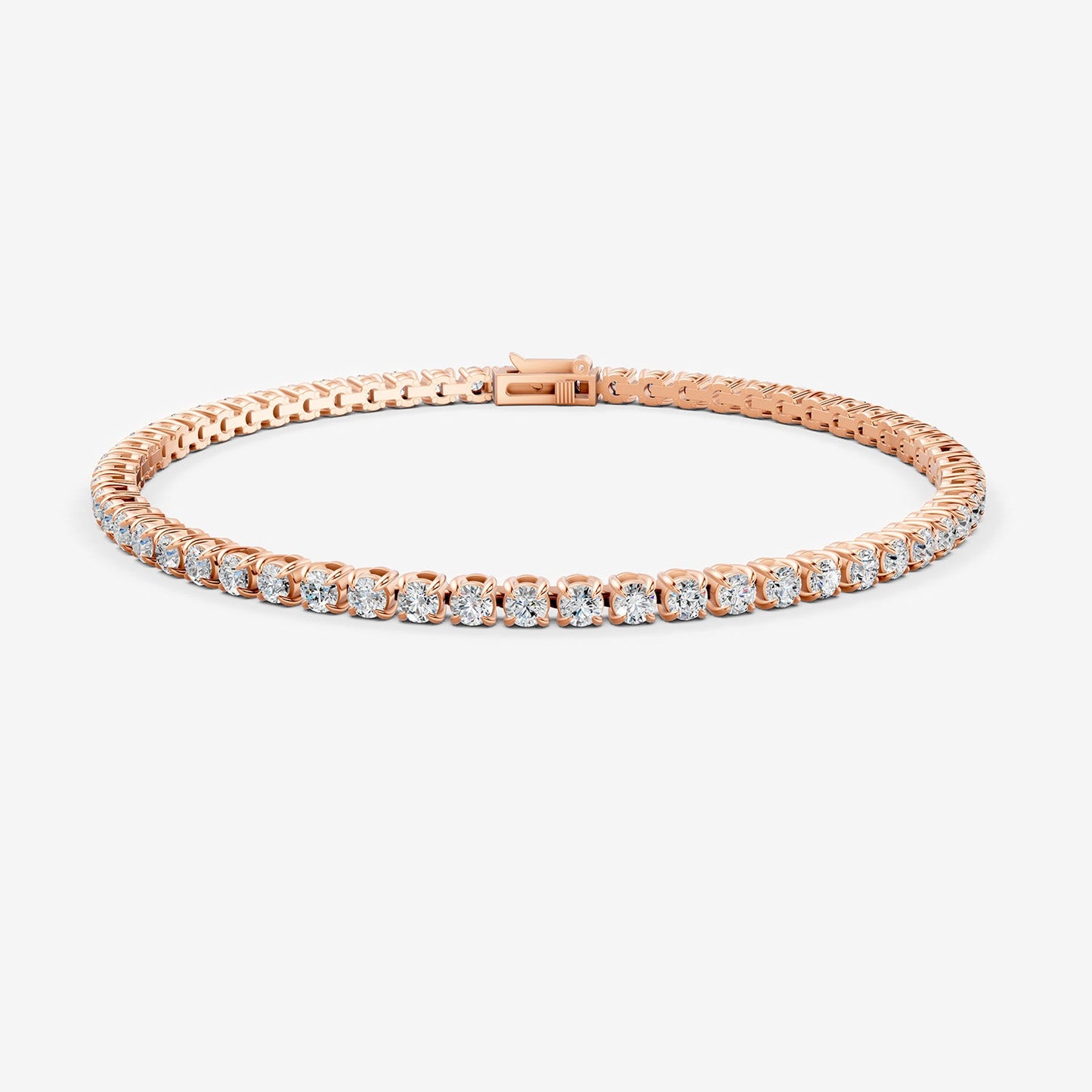 Classic 10 Carat Tennis Bracelet in 18K Rose Gold