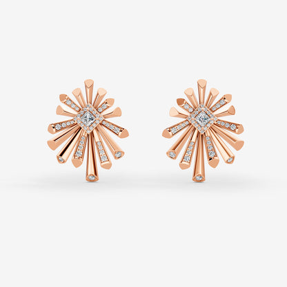 Carine Starburst Diamond Stud Earring