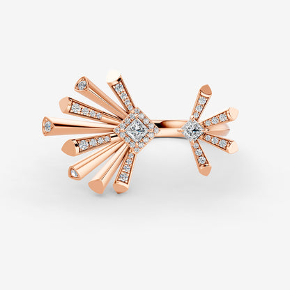 Carine Twin Starburst Diamond Ring