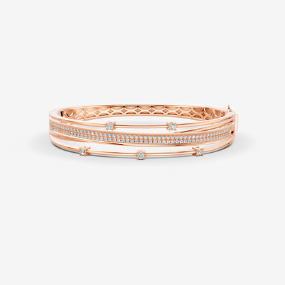 Midnight Rose Diamond Bangle