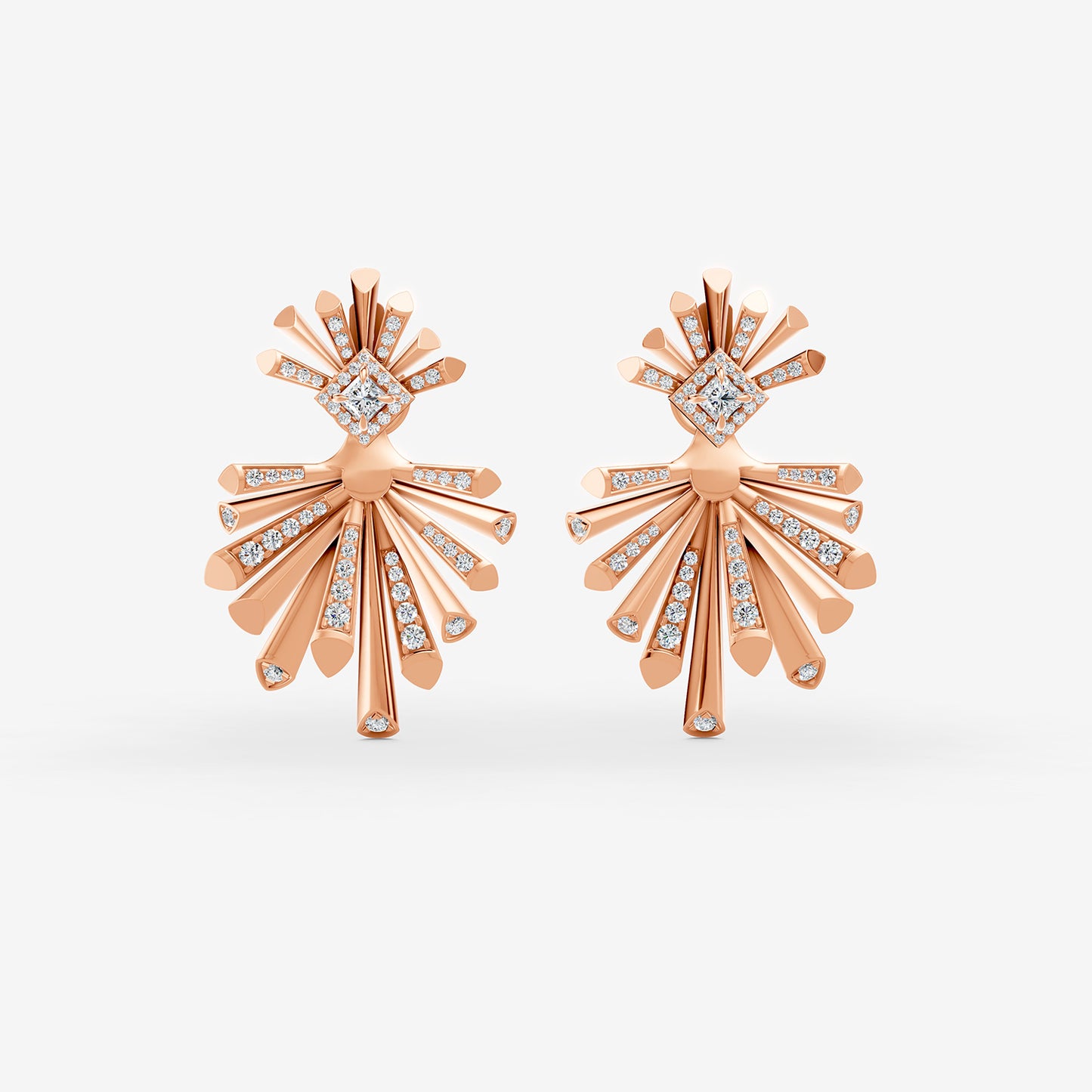 Carine Starburst Diamond Drop Earring - Detachable