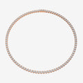Graduated Classic 7.5 Carat Tennis Necklace in 18K Rose Gold