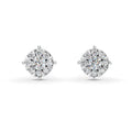 Mirage Round 1 Ct Look Diamond Stud Earrings in 18K Gold