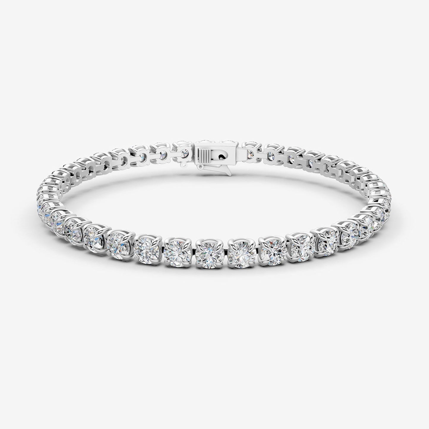 Classic 20 Carat Tennis Bracelet in 18K White Gold