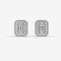 Mirage Emerald-cut 0.5 Carat Look Diamond Stud Earrings