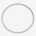 Non Graduated Classic 45 Carat Tennis Necklace in 18K White Gold
