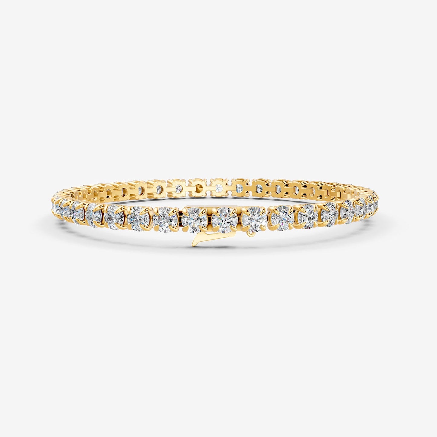 Classic 15 Carat Tennis Bracelet in 18K Yellow Gold