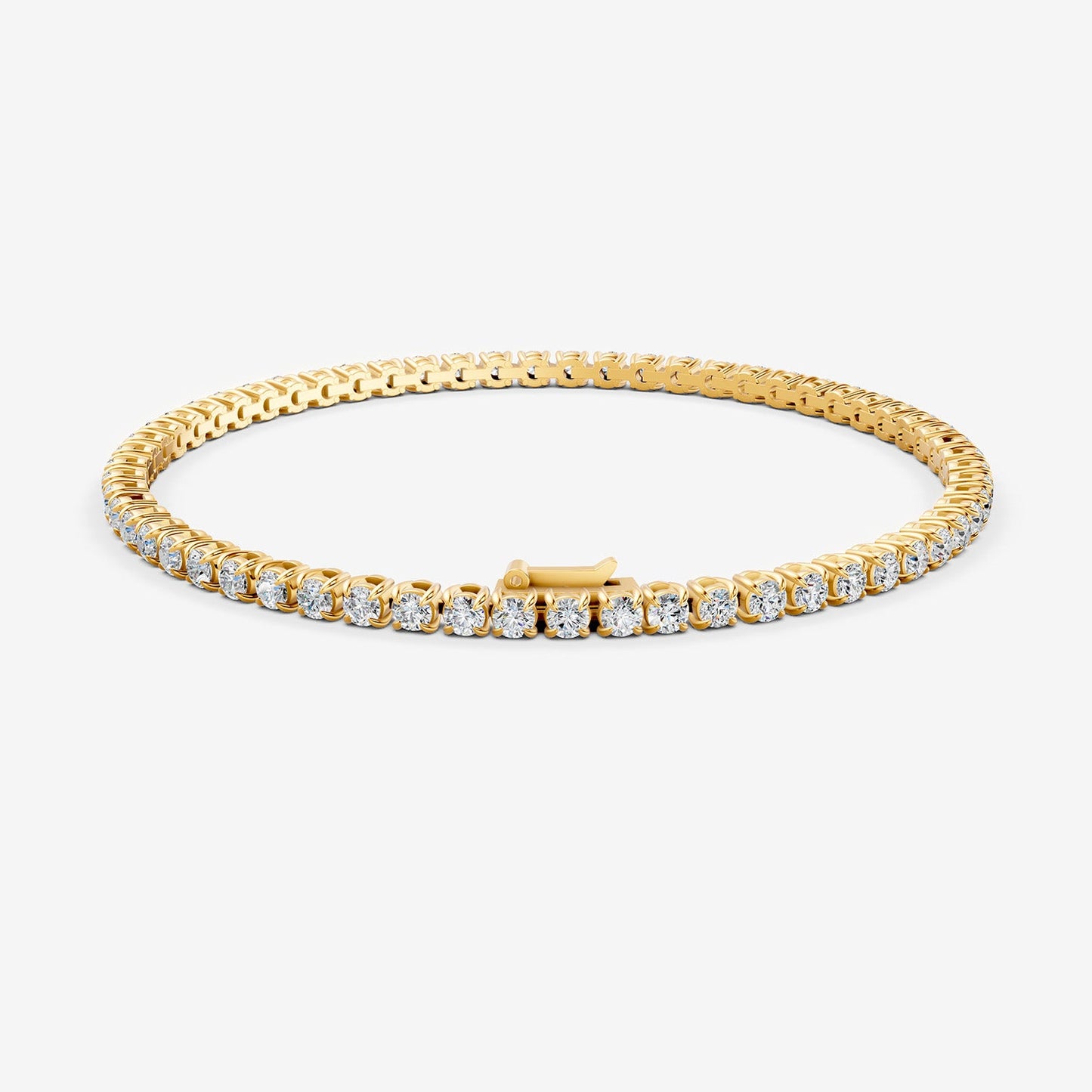 Classic 10 Carat Tennis Bracelet in 18K Yellow Gold