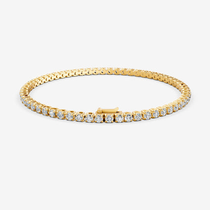Classic 10 Carat Tennis Bracelet in 18K Yellow Gold