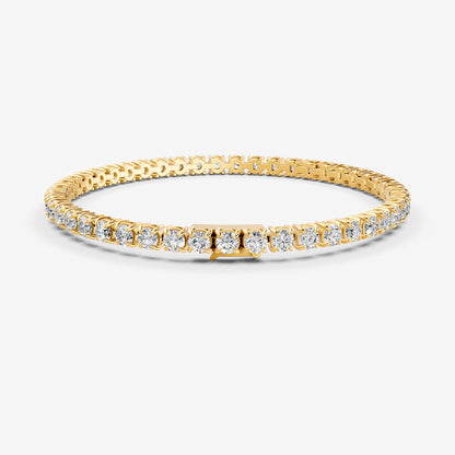 Classic 5 Carat Tennis Bracelet in 18K Yellow Gold