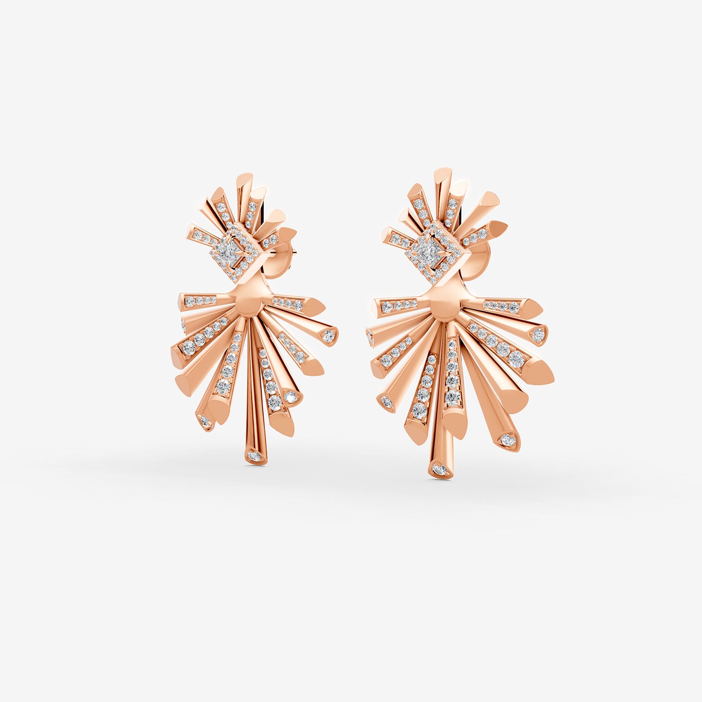 Carine Starburst Diamond Drop Earring - Detachable