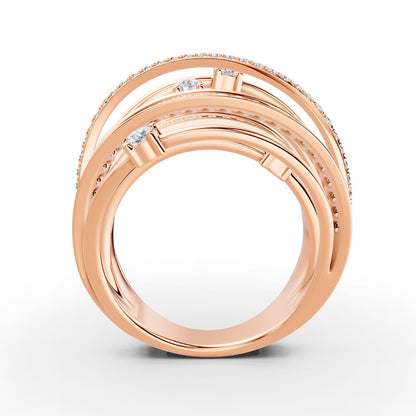 Midnight Rose Diamond Ring - Medium