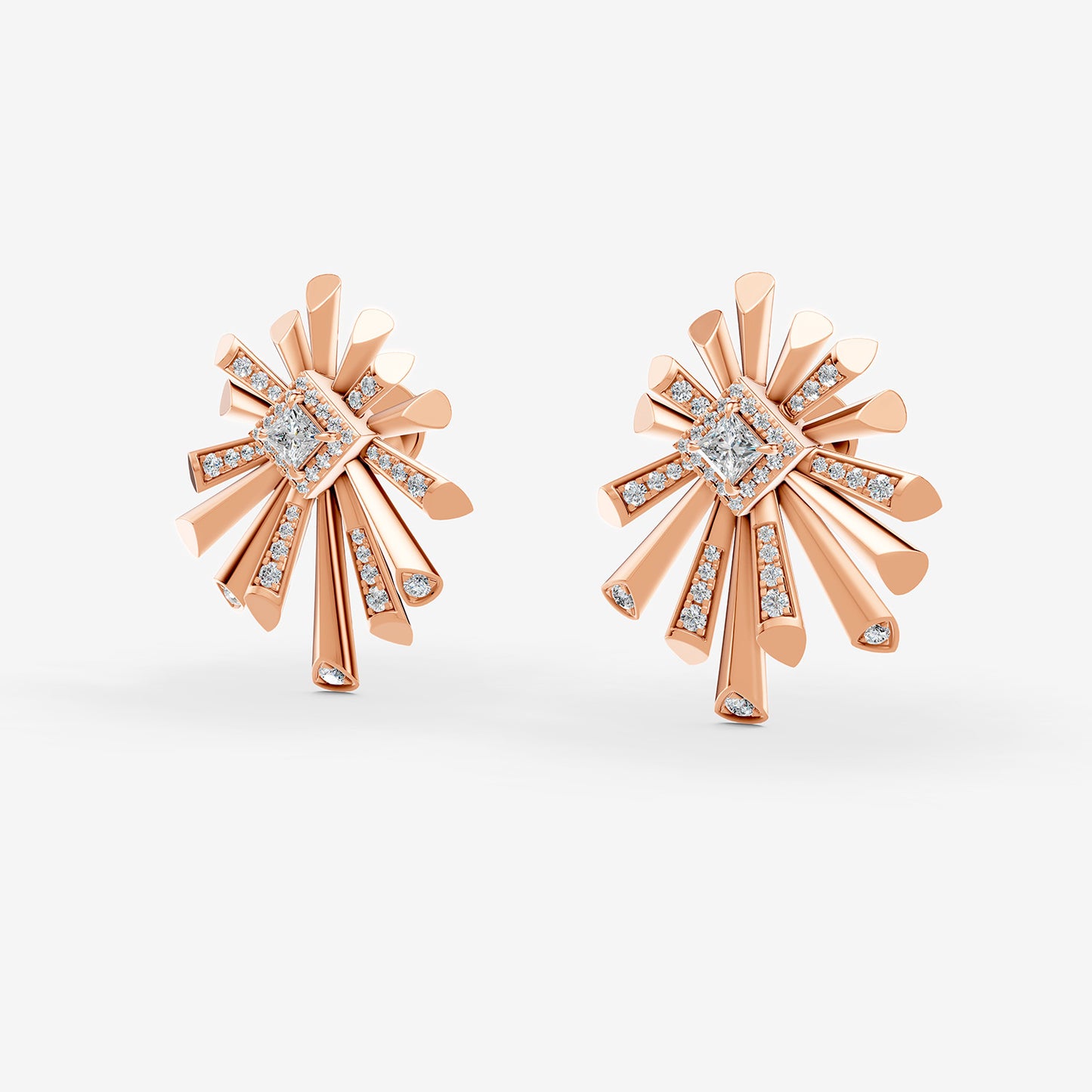 Carine Starburst Diamond Stud Earring
