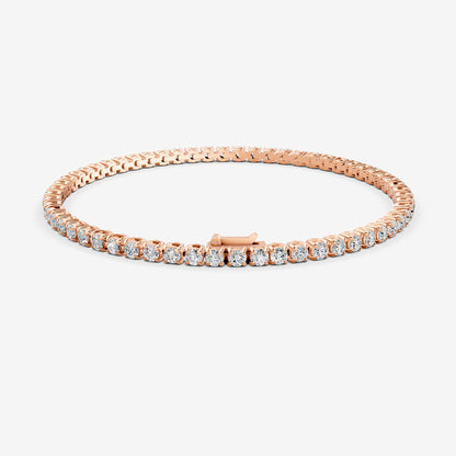 Classic 10 Carat Tennis Bracelet in 18K Rose Gold