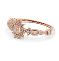 Red Carpet Diamond Flower Bangle 18K Rose Gold