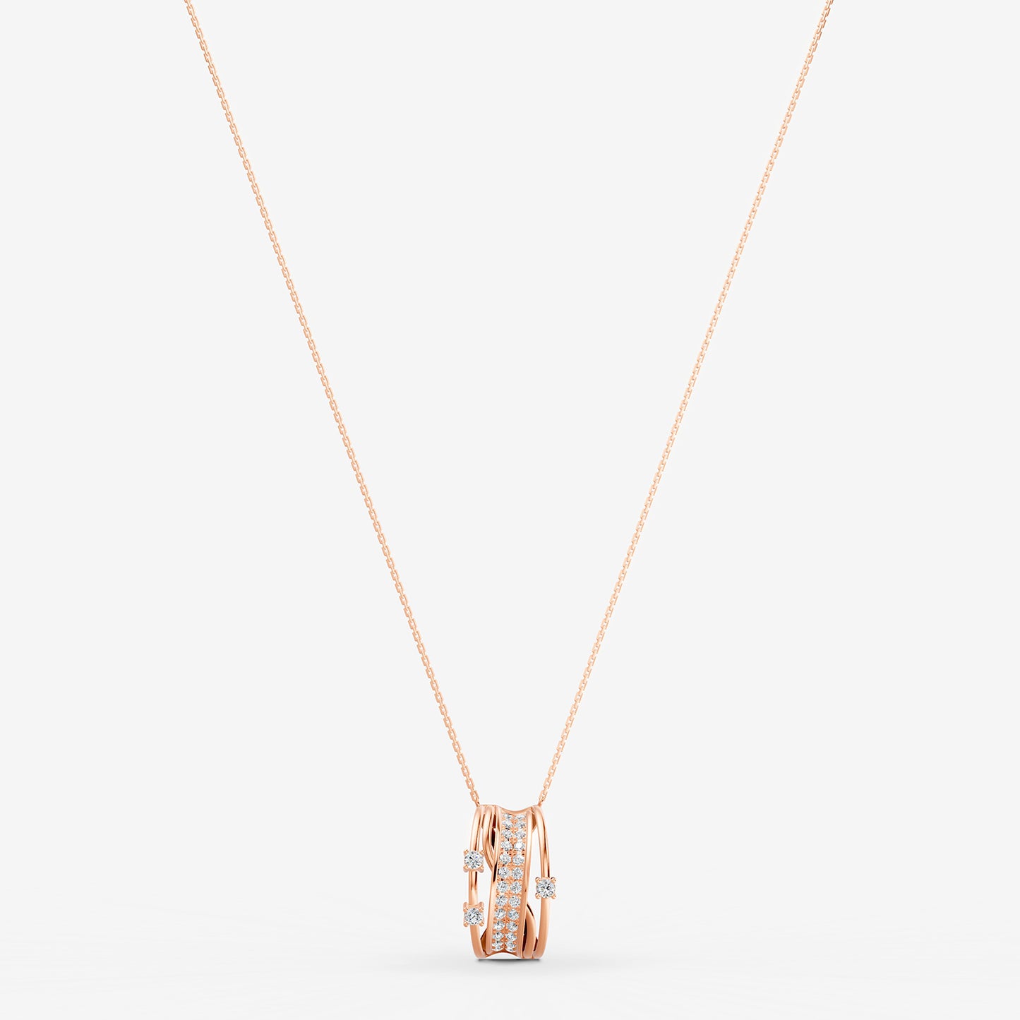 Midnight Rose Diamond Pendant - Medium