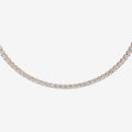 Graduated Classic 5 Carat Tennis Necklace in 18K Rose Gold