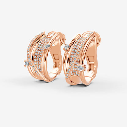 Midnight Rose Diamond Earrings - Medium