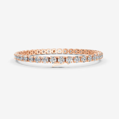 Classic 15 Carat Tennis Bracelet in 18K Rose Gold